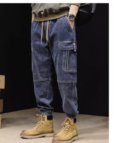 Jeans Retro Holgados con Cintura Elástica para Hombre - Image 13