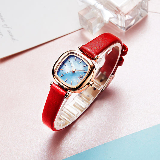 Reloj de Pulsera Cuadrado Impermeable para Mujer Estudiante