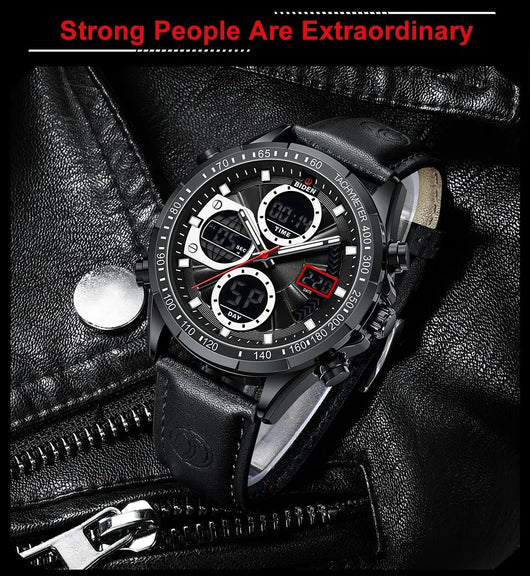 Reloj de Pulsera Deportivo para Hombre con Correa de Cuero PU - Image 22