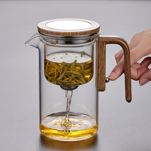Tetera de Vidrio con Filtro Separador Resistente al Calor