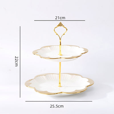 Plato de Frutas Multicapa de Cerámica Lujo Minimalista para Sala - Image 3