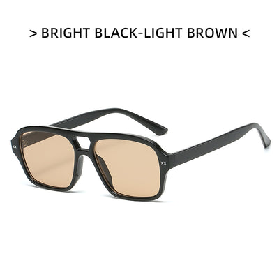 Gafas de Sol Retro Puente Doble Poligonales Unisex - Image 10