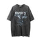 Camiseta Estampada Lavada y Desgastada para Hombre
