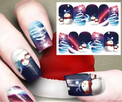 Stickers de Decoración Navideña para Uñas con Efecto Acuarela - Image 29