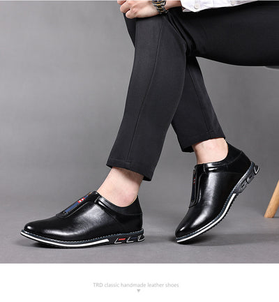 Zapatos Casuales de Cuero para Hombre en Colores Sólidos - Image 17