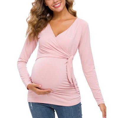 Blusas Premamá de Manga Larga y Cuello en V - Image 16