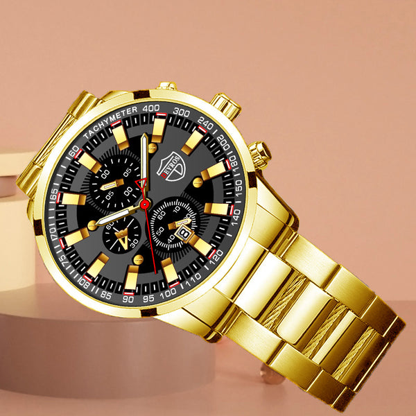 Reloj de Pulsera Hombre Acero Inoxidable con Esfera Luminosa