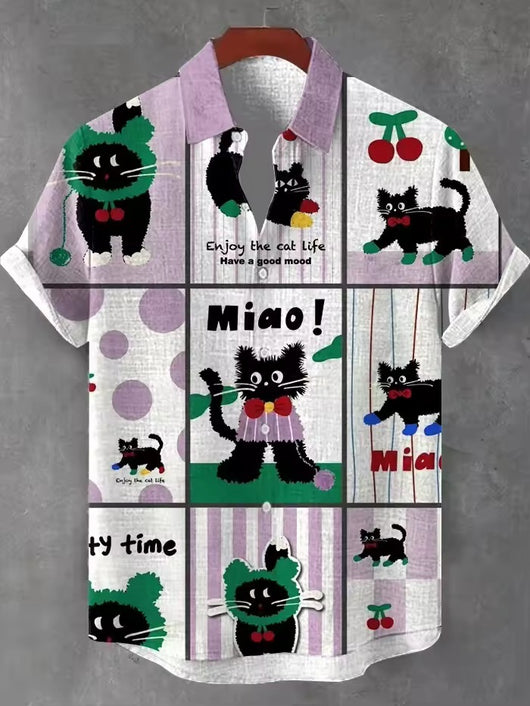 Camisa Estampada Artística para Hombre - Diseño Personalidad - Image 7