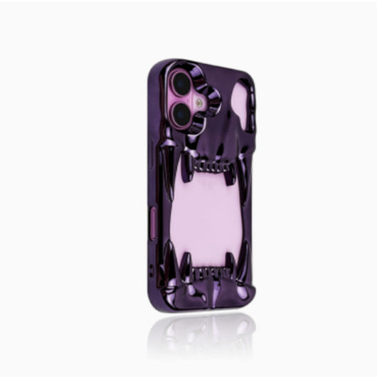 Funda para Celular Calavera Tigre Plateada con Electroplating Hueco - Image 4