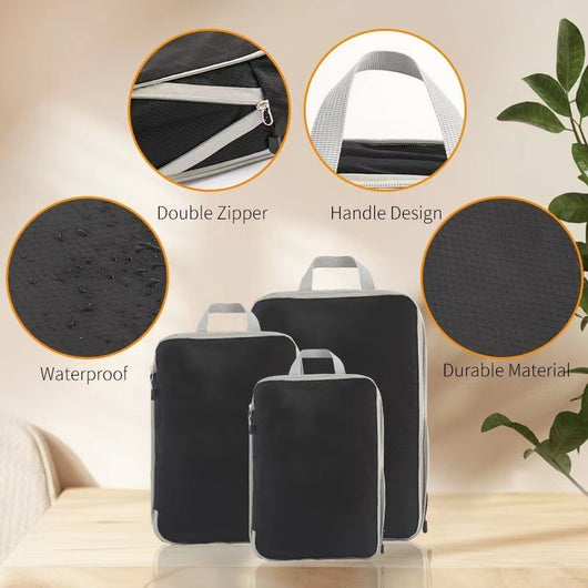 Set de 3 Bolsas Compresoras para Equipaje y Almacenamiento