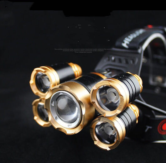 Faro LED Telescópico Dorado con 5 Luces de Enfoque Ajustable - Image 11