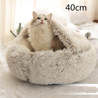 Cama 2 en 1 para Perros y Gatos - Cama Cálida de Felpa Suave Tipo Casa - Image 15