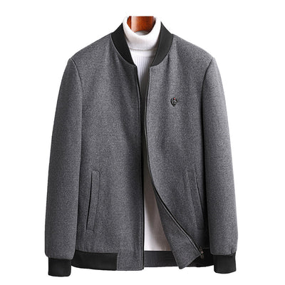Abrigo de Lana Casual Negro para Hombre - Otoño e Invierno - Image 5