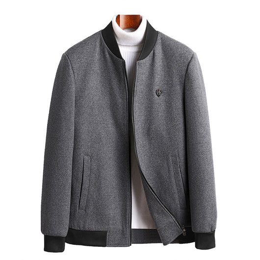 Abrigo de Lana Casual Negro para Hombre - Otoño e Invierno - Image 5
