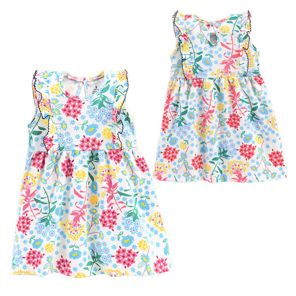 Vestido de Verano para Niña - Falda Corta de Algodón Tejido Estilo Princesa