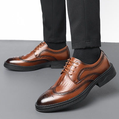 Zapatos Ejecutivos de Cuero Hueco para Hombre - Elegancia Formal y Casual - Image 7