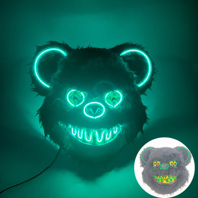 Máscara Luminosa de Oso Sangriento EL para Festivales de Música y DJ - Image 5