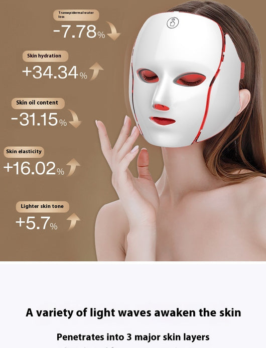 Mascarilla LED de 7 Colores para Tratamiento Facial en Casa - Image 17