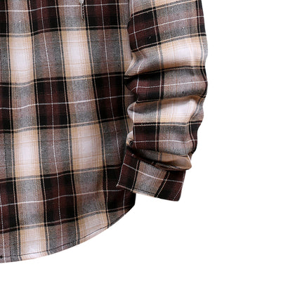 Camisa Cuadriculada Oversized para Parejas - Diseño a Cuadros Clásico - Image 9