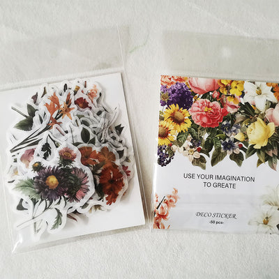 Pack de 53 Stickers Vintage para Diarios y Manualidades - Diseños Florales Únicos - Image 10