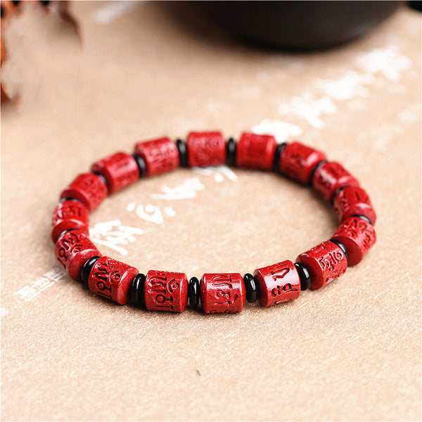 Pulsera de Seis Caracteres en Oro Púrpura con Arena de Mineral Natural - Image 3