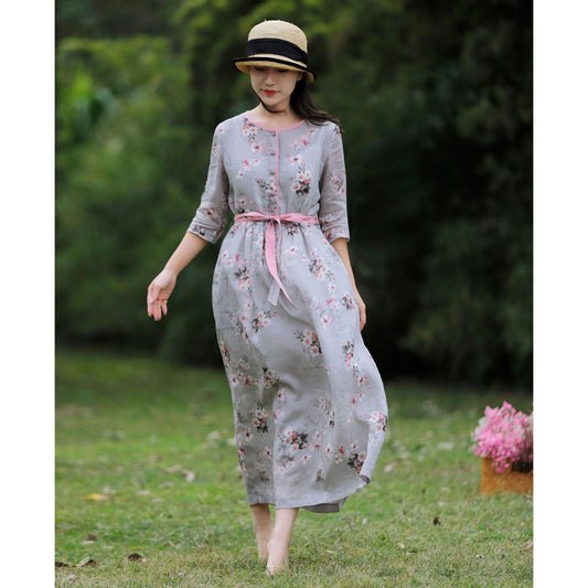 Vestido Ramio Premium con Cordones - Diseño Literario Ajustado para Mujer