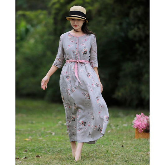 Vestido Ramio Premium con Cordones - Diseño Literario Ajustado para Mujer