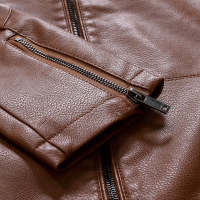 Chaqueta de Cuero para Motociclista Estilo Europeo y Americano - Image 9