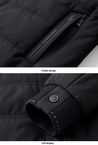 Chaqueta Acolchada de Invierno para Hombre con Cuello Alto - Image 10