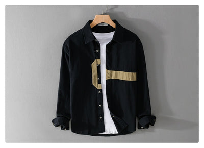 Camisa Estampada de Manga Larga Hombre Corte Relajado - Image 11