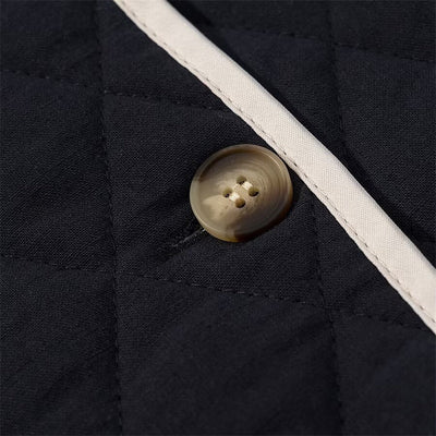Abrigo Acolchado Suelto con Patrón Diamante - Versátil y Cómodo - Image 9