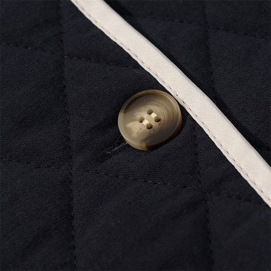 Abrigo Acolchado Suelto con Patrón Diamante - Versátil y Cómodo - Image 9