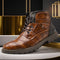 Botas de Cuero Retro con Cierre Lateral para Aventuras Urbanas