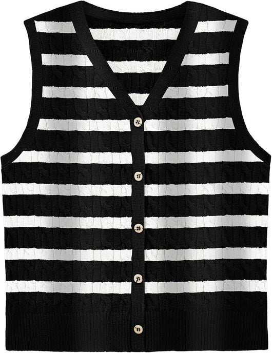 Chaleco Tejido Retorcido para Mujer - Estilo Europeo y Americano - Image 36