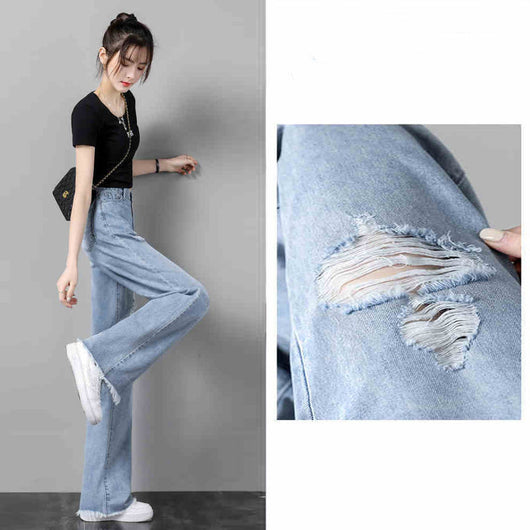 Pantalones Rectos Cintura Alta Pierna Ancha para Primavera y Otoño - Image 5