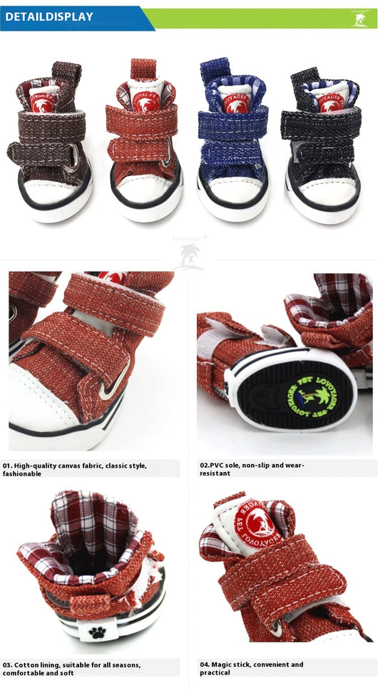 Zapatos Protectores para Perros Pequeños - Lona Antideslizante - Image 7