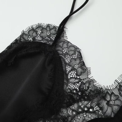 Blusa Elegante de Tirantes con Encaje Decorativo para Verano - Image 5