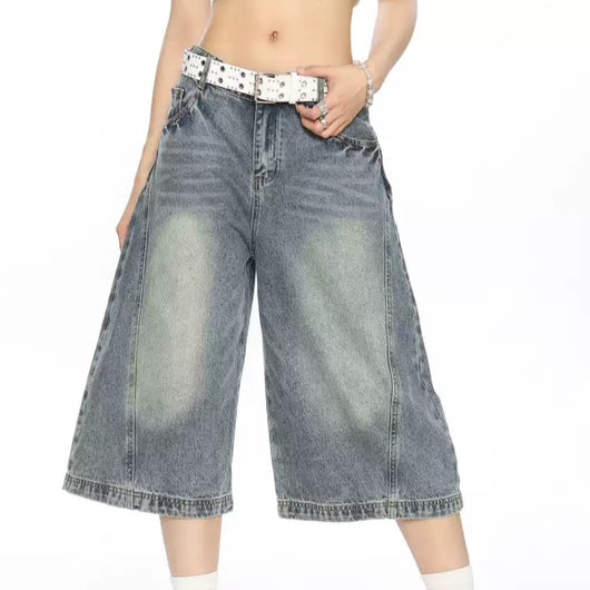Pantalones Cortos Vaqueros Clásicos Sueltos y Rectos para Verano - Image 7