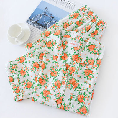 Pijama Estilo Pastoral Japonés para Mujer - Algodón Gasa Manga Larga - Image 17