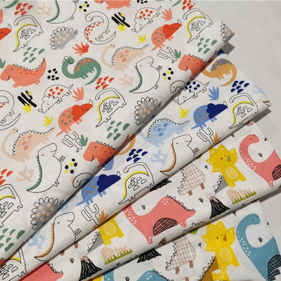 Tela de Algodón Puro para Sábanas con Estampado de Dinosaurios