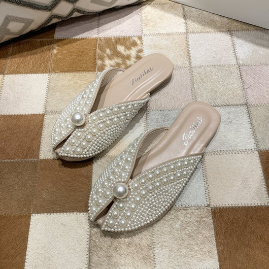 Sandalias Planas Femeninas Pearl Outer Wear - Image 5