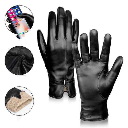 Guantes de Ciclismo Deportivos Coreanos con Pantalla Táctil de Cuero de Oveja - Image 9
