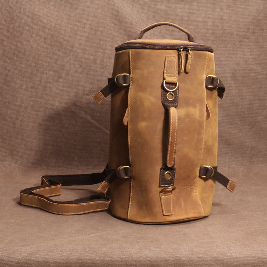 Mochila de Cuero Genuino Crazy Horse para Hombre - Gran Capacidad - Image 4