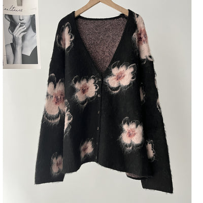 Suéter Abrigo Floral para Mujer - Otoño e Invierno - Image 6
