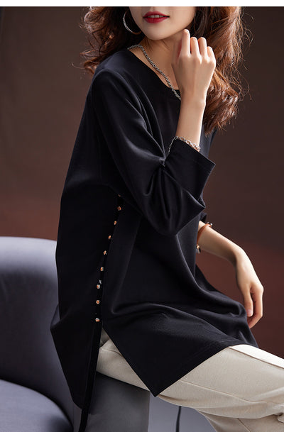 Camiseta Casual Oversize para Mujer Talla Grande - Cuello Redondo - Image 10