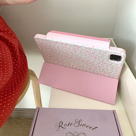 Funda Protectora para iPad Pro 13 con Diseño Floral y Ranura para Lápiz - Image 10
