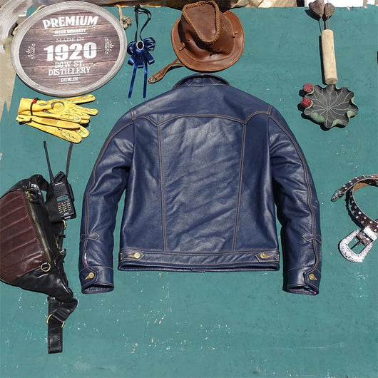 Chaqueta de Cuero Genuino Estilo Motociclista Premium - Image 3