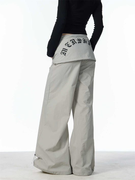 Pantalón Ancho Tipo Overol con Efecto Dos Piezas y Detalle Bandage - Image 13