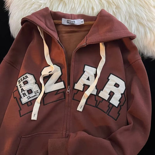 Chaqueta Beisbolera Oversized con Cuello de Solapa - Image 16