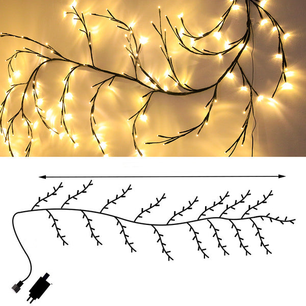 Guirnalda de Luces LED Multicolor con Ratán para Decoración de Interiores